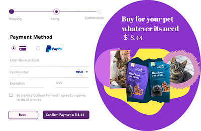 Cat Food Credit Card Checkout cat food credit card checkout dailyui dailyui challenge002