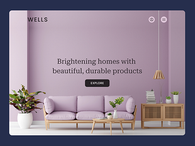 WELLS HOME DECOR LANDING PAGE graphic design interface landing page ui ux web design webpage website