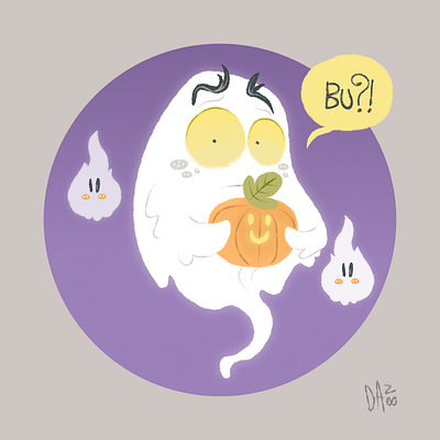 Bu?! design ghost halloween illustration vector