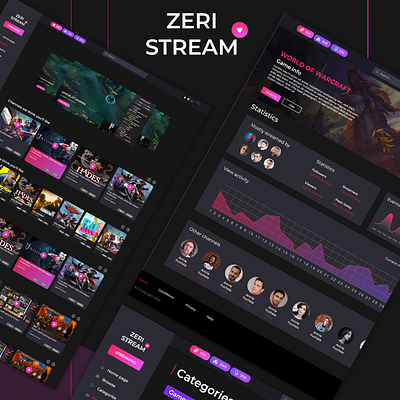 ZERI STREAM branding figma graphic design landing logo ui ux webdesign