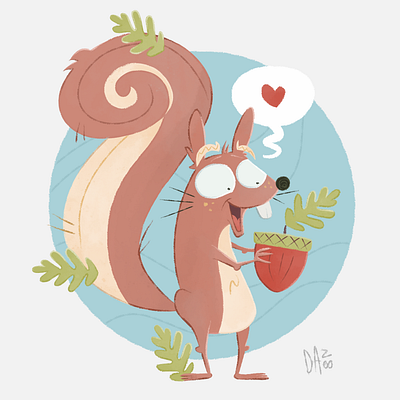 The greedy squirrel affinity designer design illustration raster squirrel vector