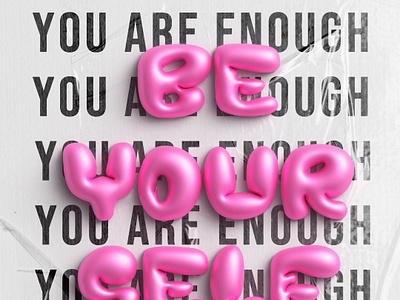 BE YOURSELF - TYPOGRAPHIC POSTER 3d 3dtext adobe illustrator adobe photoshop adobeps design graphic design illustration poster poster design posterart posterdesign typographic poster typography