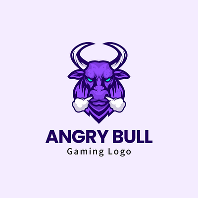 ANGRY BULL GAMING LOGO branding design gaming for 8yrs old gaming laptop 700 gaming led setup gaming logo design gaming logo free gaming logo quiz graphic design illustration logo
