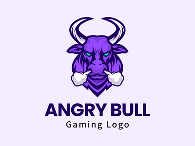 ANGRY BULL GAMING LOGO branding design gaming for 8yrs old gaming laptop 700 gaming led setup gaming logo design gaming logo free gaming logo quiz graphic design illustration logo