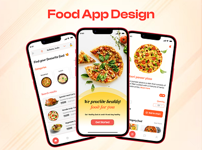 Food app Design animation app design branding food app design foodapp foodui interface ui uiux