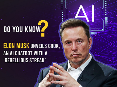 Elon Musk Unveils Grok ai branding chatbot design elon musk graphic design grok icon identity illustration logo ui ux vector