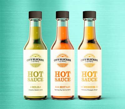 City Slicker Farms: Branding & Packaging branding design drawing graphic design hot sauce illustration labels logo packaging typography ui ux vector