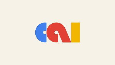 CAI ai bold branding collective design graphic design lettermark logo logomark lowercase thick type
