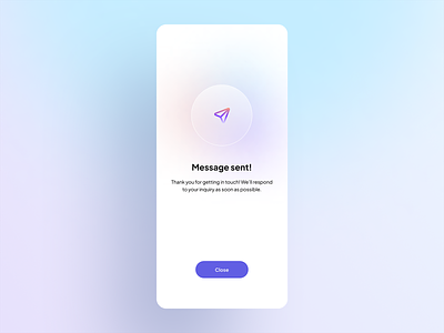 Message sent screen dailyui message sent mobile app ui design