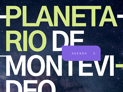 Planetario de Montevideo Landing branding graphic design landing page design planetario planetario de montevideo product design uruguay web design