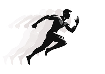 RUNNER athletics atletics branding cross design graphic design icon identity illustration logo man marks run runing runner running sport symbol ui