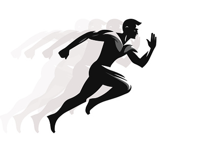 RUNNER athletics atletics branding cross design graphic design icon identity illustration logo man marks run runing runner running sport symbol ui