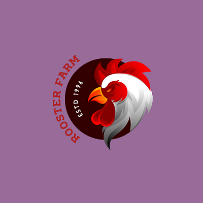ROOSTER FARM LOGO design graphic design illustration logo logo design rooster logo