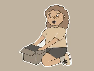 Character Illustration for a Youthful Brand branding cartoon character character design drawing emotion illustration sticker