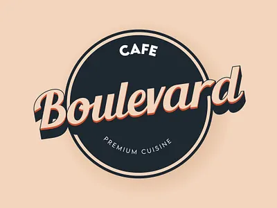 Cafe Boulevard Logo Design 3d art and design design graphic design illustration illustrator logo logo design photoshop