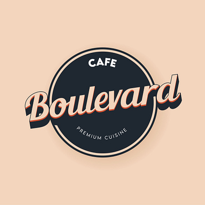 Cafe Boulevard Logo Design 3d art and design design graphic design illustration illustrator logo logo design photoshop