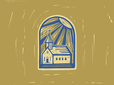 Church Linocut Illustration advent arched illustration catholic art catholic illustration chapel christian illustration church church branding contemplative art linocut linocut illustration liturgical art liturgy psalms illustration religious illustration stained glass sunrays woodcut woodcut illustration zeal