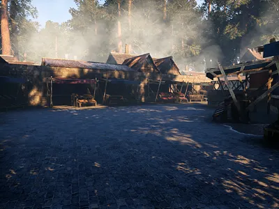 Market Environment Design - Unreal Engine 3d art and design design environment environment art environment design game art game design game development graphic design level design lighting photoshop post processing rendering texturing unreal engine