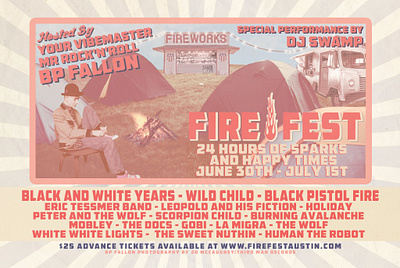 Fire Fest Sunburst Poster