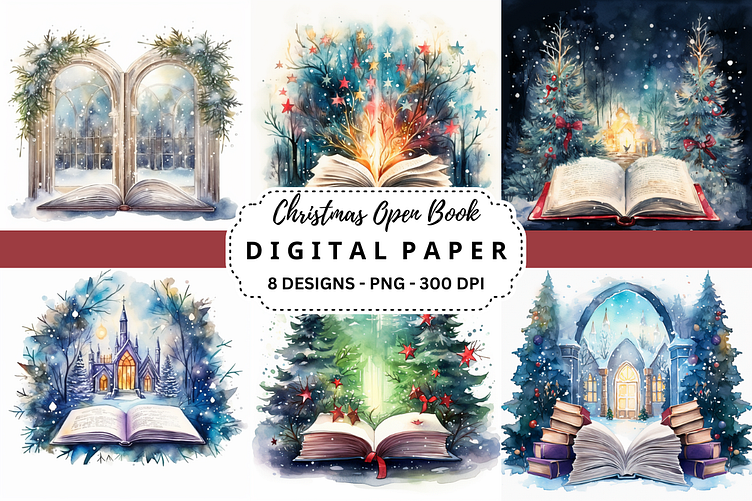 Christmas Open Book Backgrounds by Adrian on Dribbble