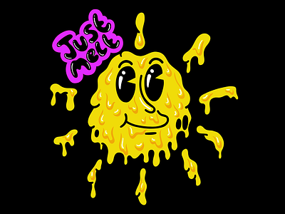 Just melt branding cartoon character character design design dripping graphic design happy hot illustration just melt melting summer sun sunny vector yellow