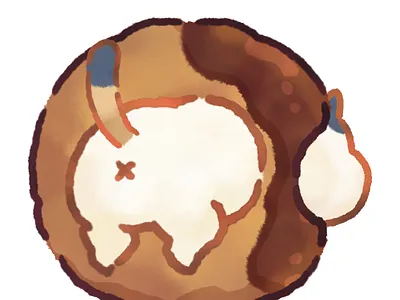 Mochitamasan in chco donut adrable animal art cat character cute cute art cute illustration design donut illustration kawaii original character sweet watercolor