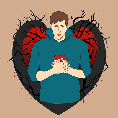 My heart can't take the damage design graphic design illustration vector