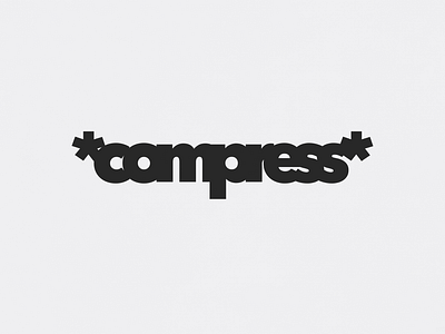 Compress | Typographical Poster graphic design graphics letters poster sans serif simple text type typography word