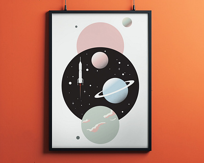 Less clutter, more cosmic wonder. 🌌✨ design graphic design illustration vector