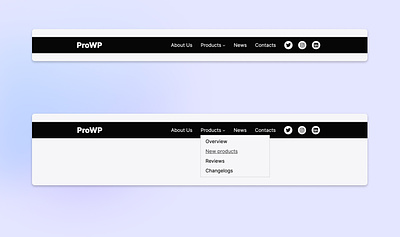 Website header bar header menu bar menu items layout navigation site header ui website layout wordpress
