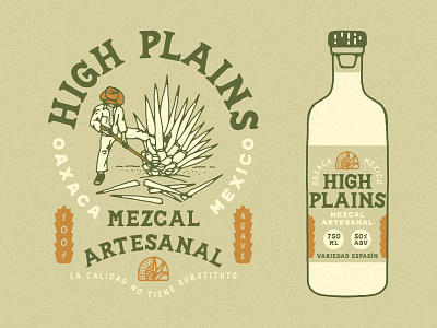 Cactus Country Font Test - Mezcal Label agave cactus cactus country cc fonts cowboy desert font fonts in use hand drawn handmade label mexico mezcal oaxaca packaging pina southwestern tequila vaquero western