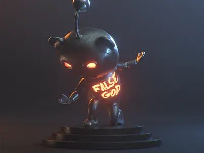 False God Snoo 3d 3d render 3d still 3dart cg cgart cinema4d false god octane octane render reddit snoo