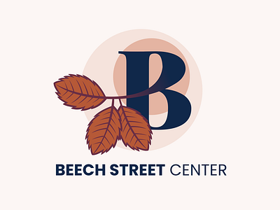 Logo Design for Beech Street Center beech leaves beech tree brand identity branding commission design freelance work graphic design logo logo design logo design branding logo designer vector