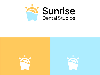 A logo concept that combines sunrise and teeth. adobe illutrator dental logo graphic design logo logo design sunrise logo teeth logo