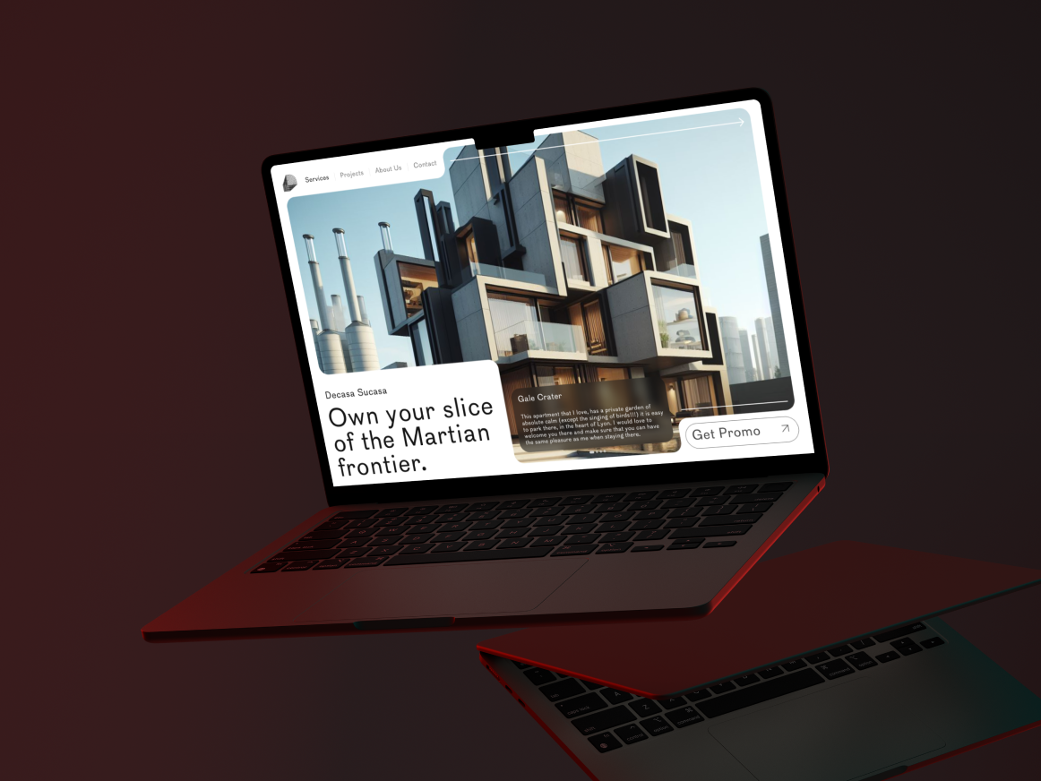 Decasa Sucasa - Property on Mars apartement asset design future home housing landing page landlord mars property space ui ux