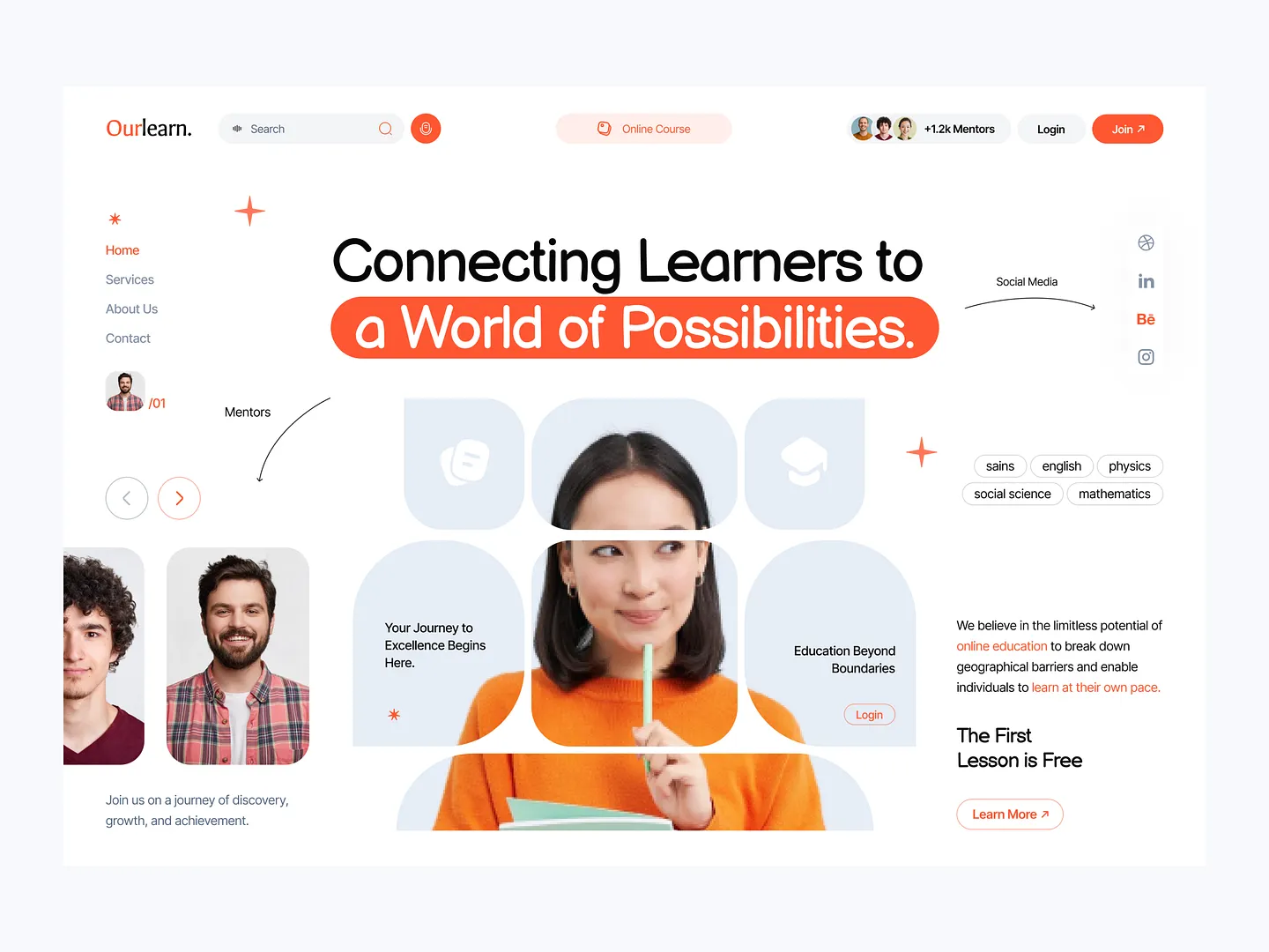 Innovative E-Learning Website Design for Modern Learners