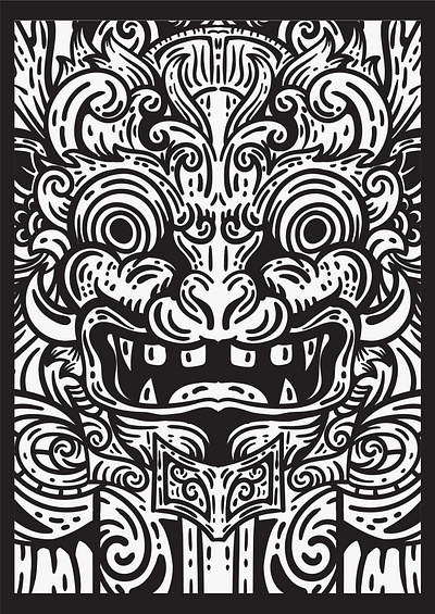 Ornamental vintage monster illustration vector design digitalmedia doodle graphic design illustration illustrator portofolio