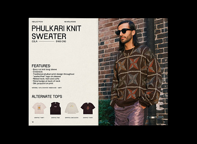 aselectfew — New Silk Road Lookbook — Phulkari Knit Sweater collection design graphic graphic tee hype knit knitwear pattern pattern design patterns shirt street streetwear tshirt type typography