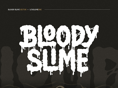 BLOODY SLIME - LETTERING LOGO artwork branding drawing font game halloween hand lettering hand writing lettering logo logotype sketch typography vector