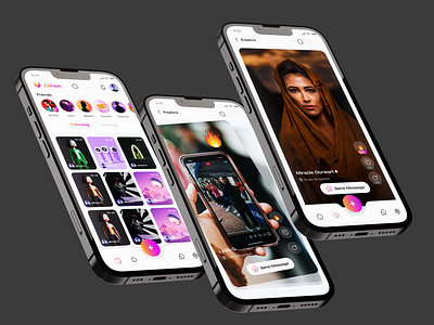 Zehen - Social App UI UX Design chat app dating app design dating app ui mobile app mobile design social app social app design social media app social media ui ux