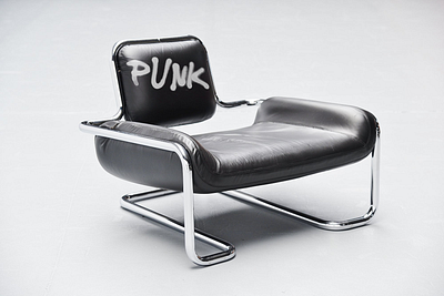 "Punk" Spray paint chair - Brand 70s chair art digital asset furniture graphic design punk social