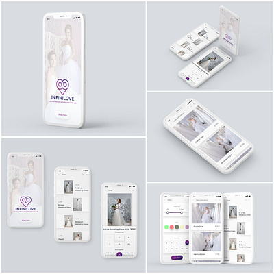 Infinilove Mobile App UI app branding design graphic design illustration logo mobileapp typography ui ux vector