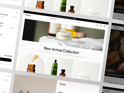 Ecommerce Skincare Collection beauty beauty care beauty product clean cosmetic product cosmetics e commerce ecommerce landing page landingpage page skincare skincare collection ui ux web web design webdesign website