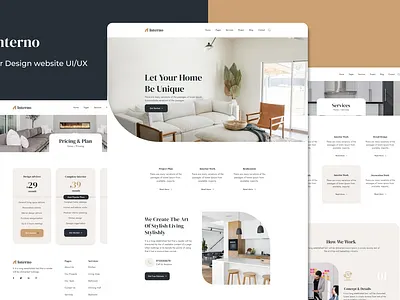 Interior Design Web UI/UX Design branding figma interior design ui ux