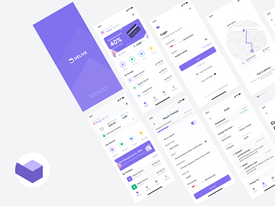 Delive - Shipping Mobile App android app app design delivery design interface ios iphone logistics mobile shipment shipping tracking ui ux