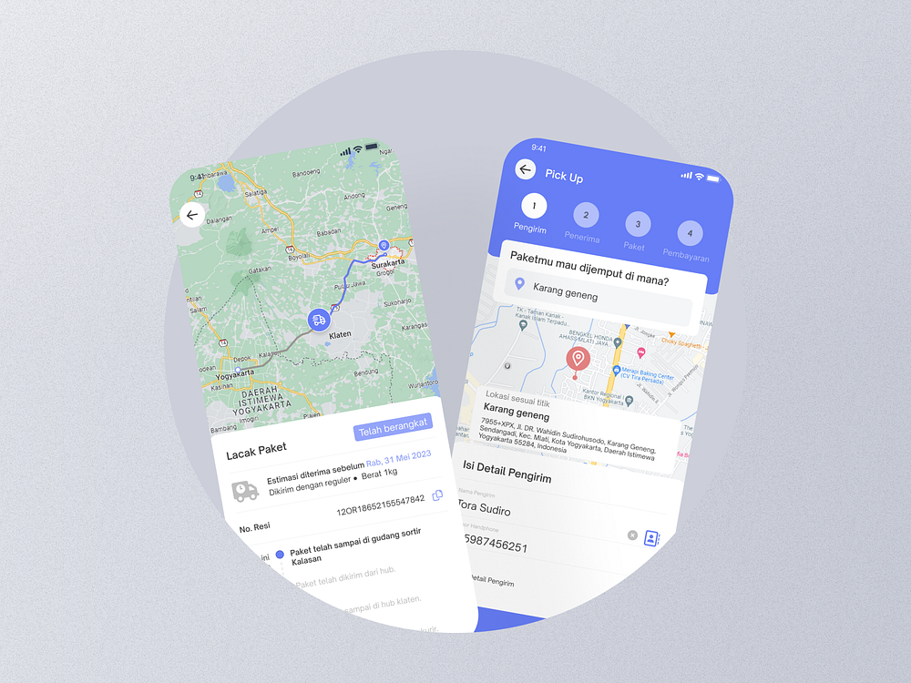 Courier App designs, themes, templates and downloadable graphic