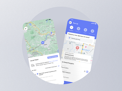Tracky - Track your Package courier app mobile design track package ui mobile