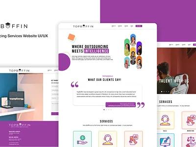 Topboffin Website UI/UX Design figma outsourcing services ui uiux design website ui design