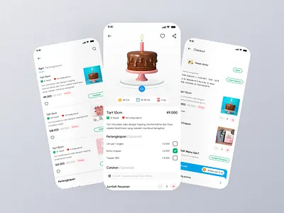 Cakey - Food Order App cake food order app mobile app order app ui design