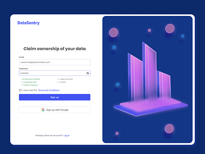 AI Meets Vector: A Midjourney into Figma Illustration ai create an account data privacy datasentry digital token glass morphism graph graph design graph illustration illustration midjourney own data password entry saas saas ui sign up page sign up ui ui ui design web3